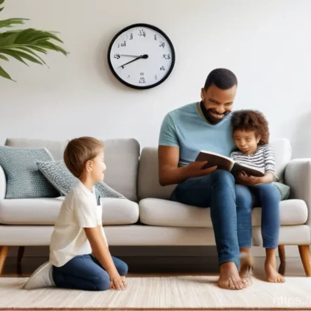 최고의 스마트 온습도계 추천 - **Prompt 1: Family Comfort in a Smart Home**
"A cozy, brightly lit modern living room scene. A f...